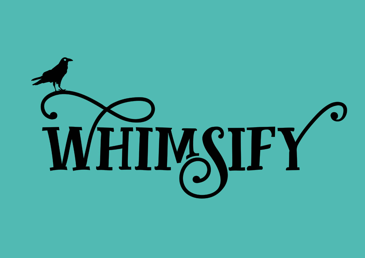 Gothic raven logo for subscription box service Whimsify